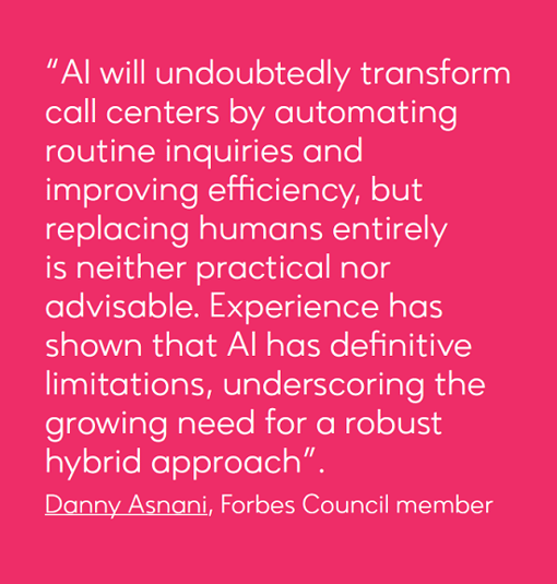 AI Impact for Call Centers - Danny Asnani Quote