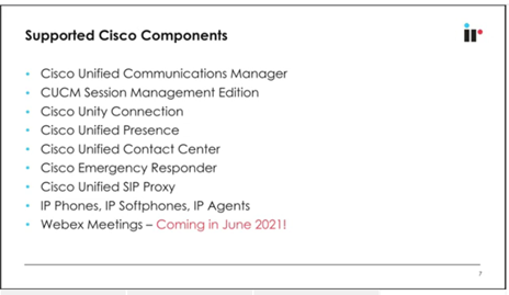 supported cisco components