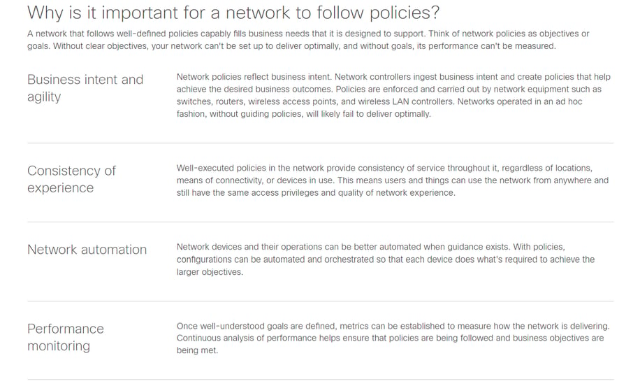 Network policies